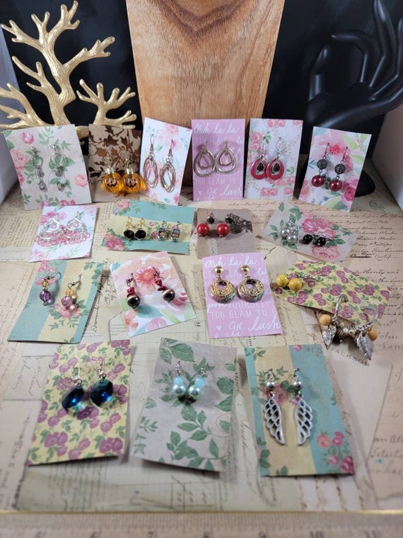 Vintage to Modern Fashion Pierced Earrings 20 Pair to Wear or Upcycle #E21