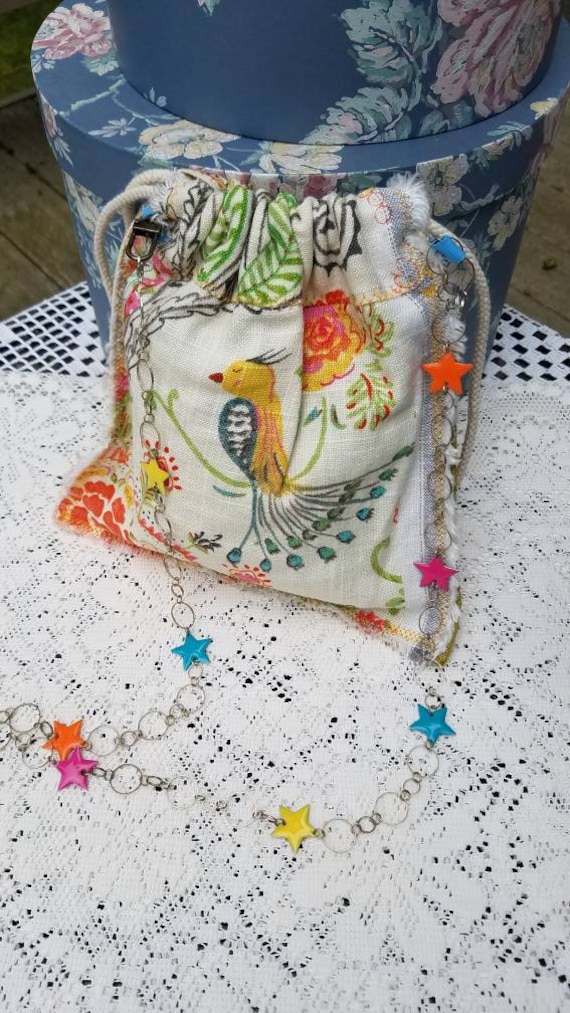 Shabby Chic Cross Body Cell Phone Small Festival Shoulder bag  Handbag for Boho Gypsy Hippie Cowgirl