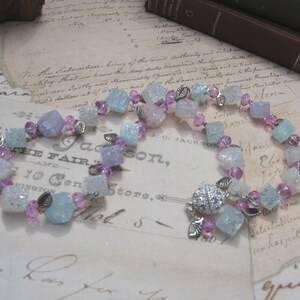 Sugar Cube Crackle Bead Necklace