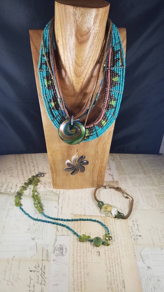 Rain Forest Boho Vintage Jewelry Set #1