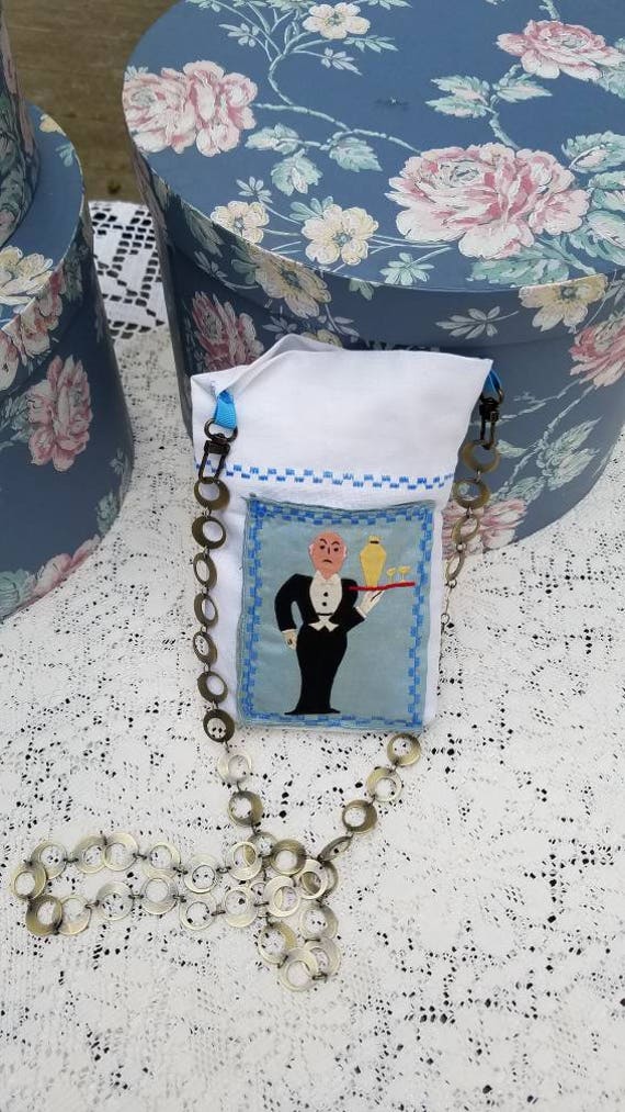 Shabby Chic Flask Holder or Cross Body Cell Phone Handbag for Boho Gypsy Hippie