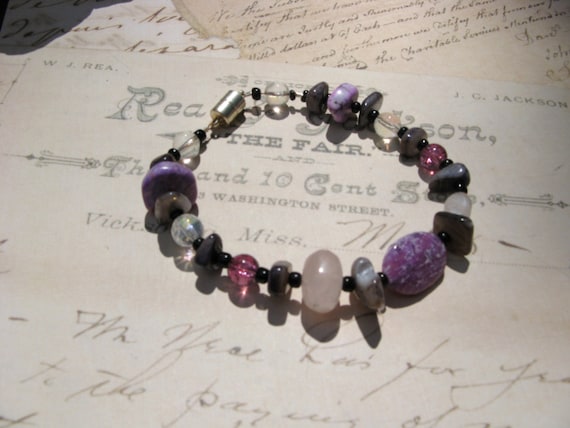 Purple Agate Bracelet for the Boho Hippie Gypsy