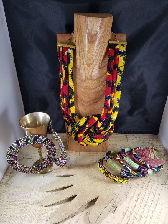 African Statement Jewelry Set #B45; Bright Colors… - image 3