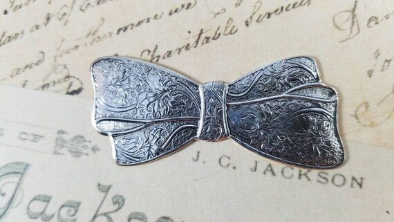 Pewter Bow Tie Metal Stamping