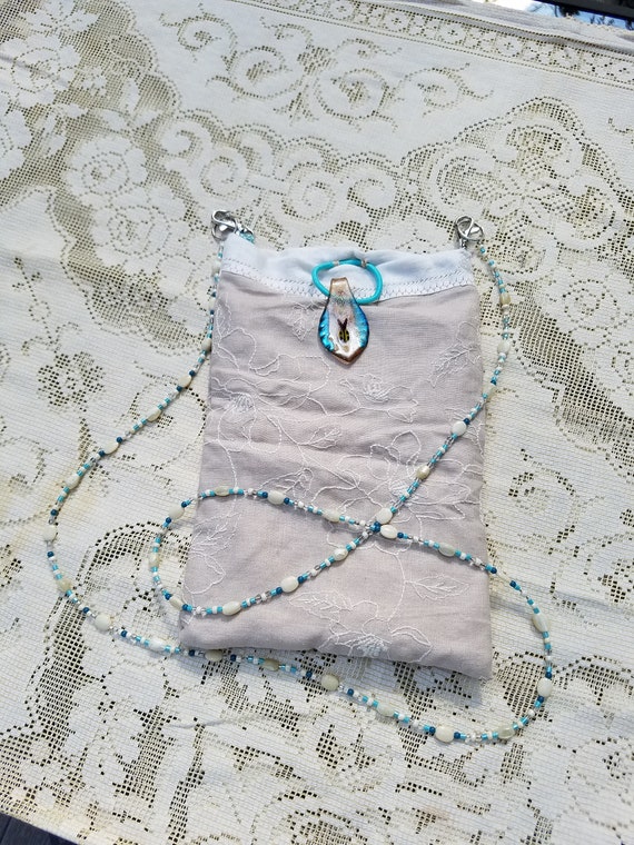 Floral Linen Festival Bag Handbag for Boho Gypsy Hippie