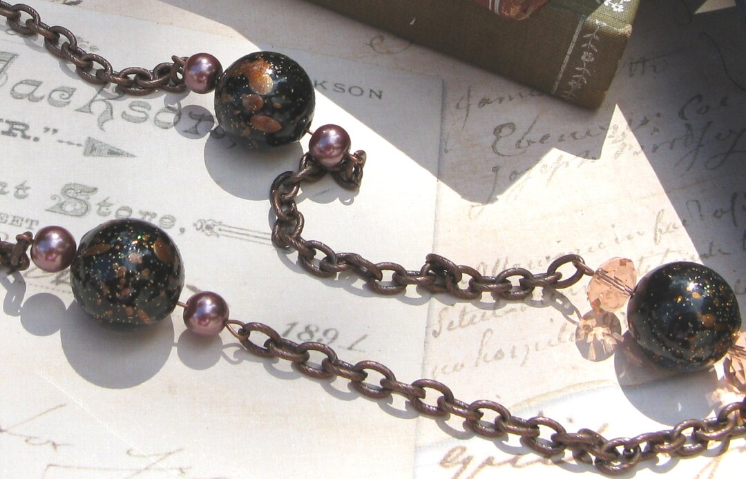 Ball and Chain Necklace With Matching Bracelet Set Etsy