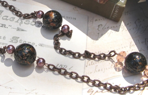 Ball and Chain Necklace with Matching Bracelet Set