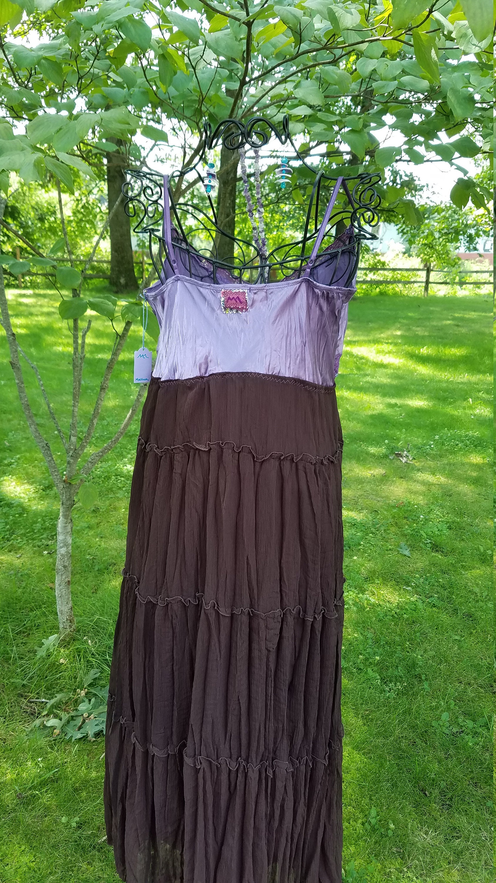 Eggplant and Amethyst Cowgirl Boho Fairy Gypsy Dress, Sexy Occasion ...