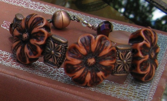 Autumn Floral Bracelet for the Boho Hippie Gypsy