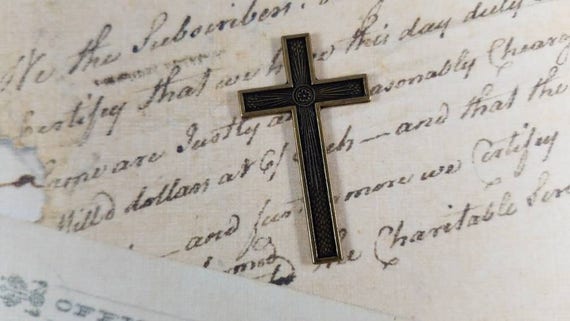 Detailed Cross Copper Metal Stamping