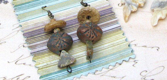 Primitive Drop Earrings of the Tribal Collection