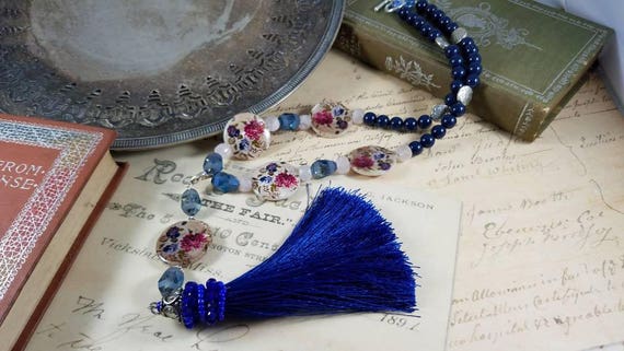 Beaded Tassel Pendant Necklace