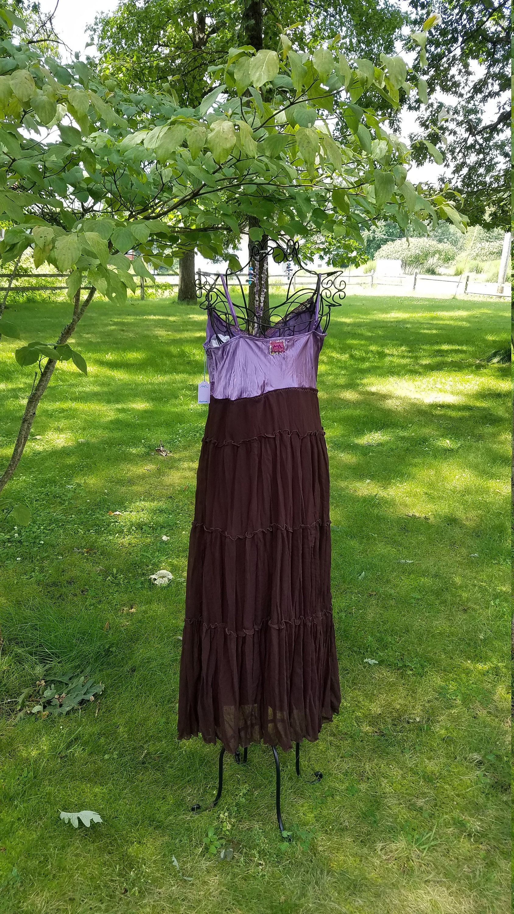 Eggplant and Amethyst Cowgirl Boho Fairy Gypsy Dress, Sexy Occasion ...