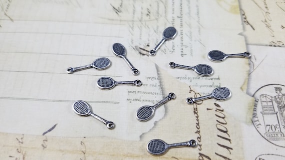 Tennis Racket Floating Charms Pack of 10