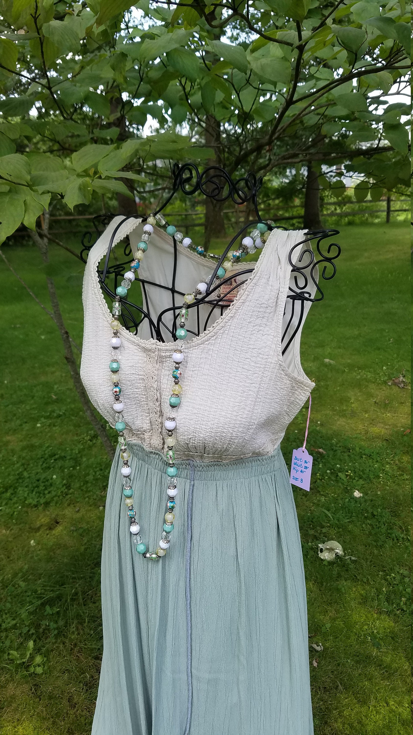 Sage Green Cowgirl Boho Gypsy Dress, Romantic Casual Dress, Spring ... Gypsy Boho Dress