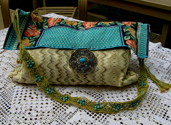 Tropical Tote Messenger Bag for the Gypsy, Boho, or Country Girl