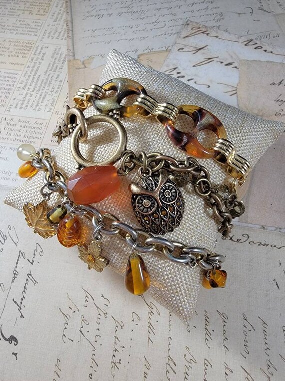 Autumn Vintage Bracelets Lot #B78; Costume Jewelr… - image 2