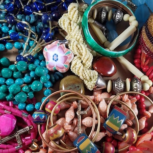 Colorido Boho Upcycle Joyería Haciendo Destash Caja #79