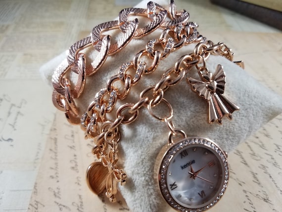 Rose gold costume bracelet sale