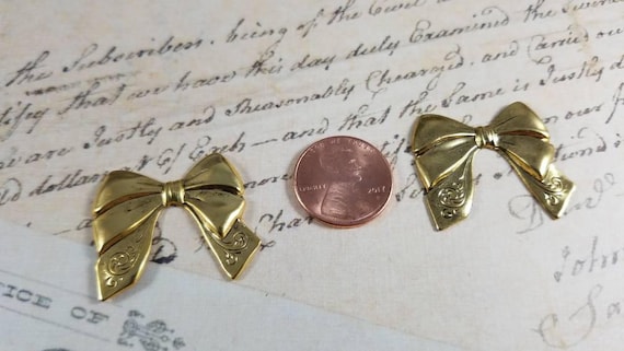 Brass Bow Metal Stamping