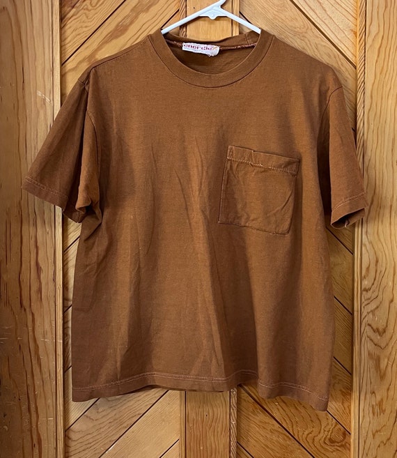 COPPER RUST COTTON TSHIRT WITH SOFT PAPER DENIM PANT SET
