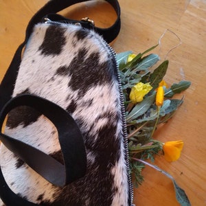 Hair on Hide and Leather Forage Sling Bag - Made to Order