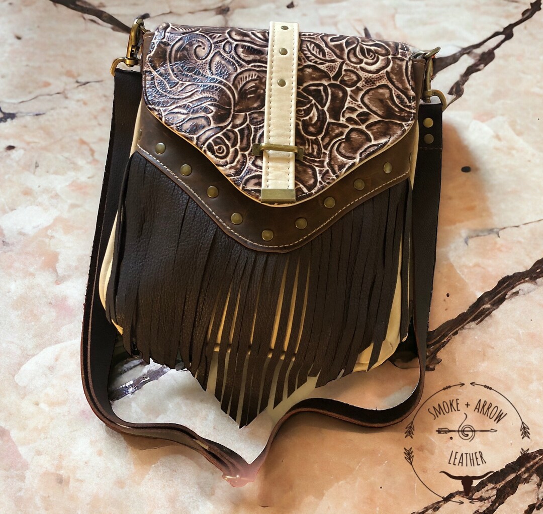Adored PU Leather Crossbody Bag with Fringe
