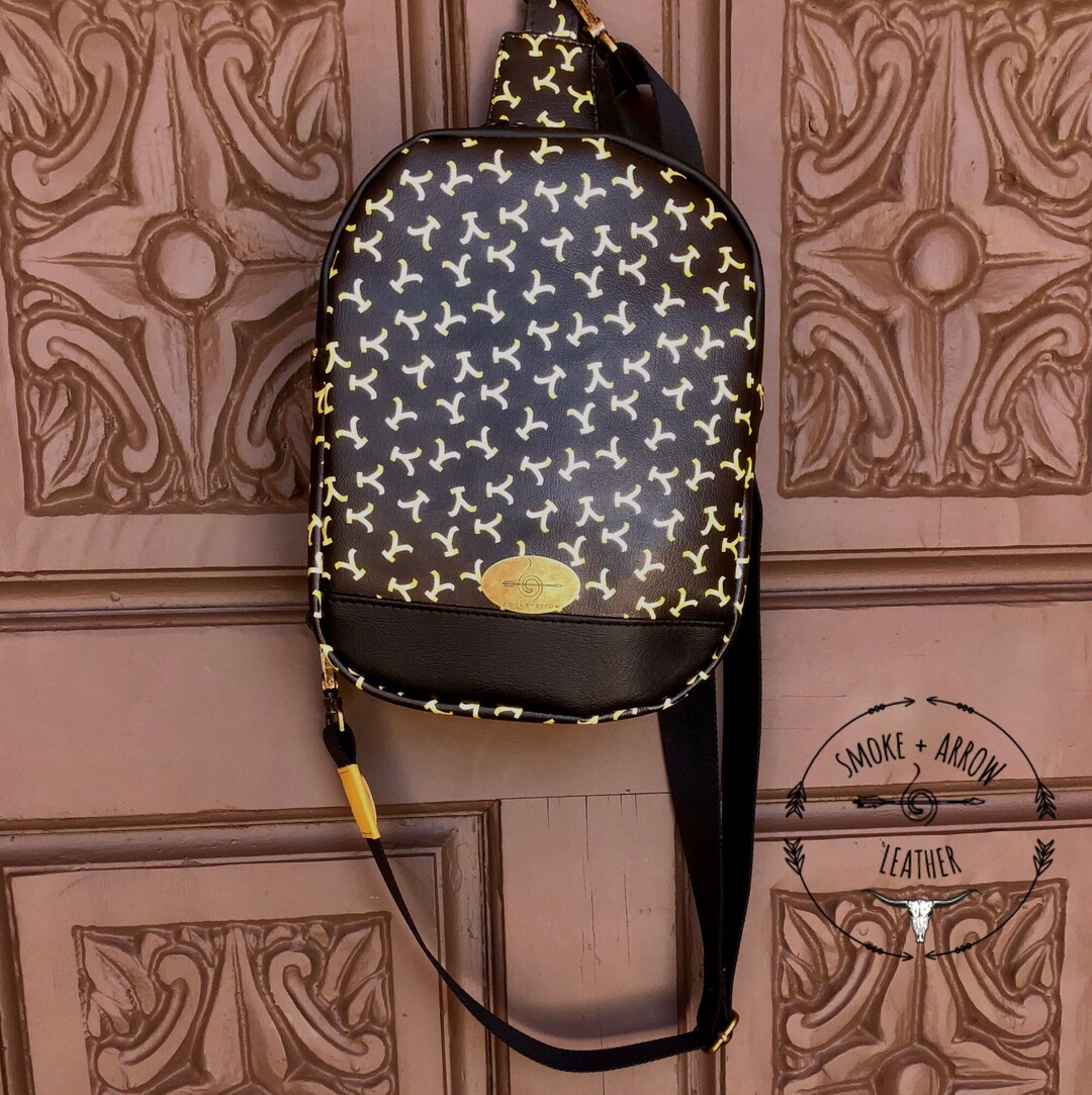 Sling Bag/crossbody/ Yellowstone Print Vinyl Ready to Ship Etsy