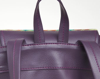 Elegant Dark-Purple Vegan Leather Backpack Purse with 9 Pockets – Travel Ready il_1080xN.3856070807_3eq1.jpg main image 2