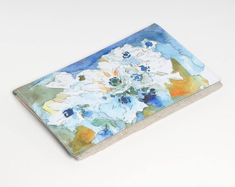 Floral clutch bag Evening clutch Blue clutch purse Wedding bag Something blue for bride Art bag women Party clutch Made in Ukraine Art gifts