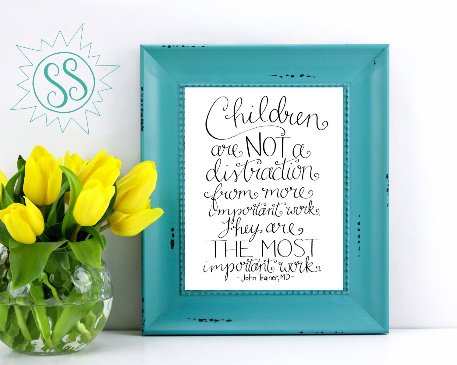 Inspirational Quote of the Day / John Trainer / Nursery Art / - Etsy