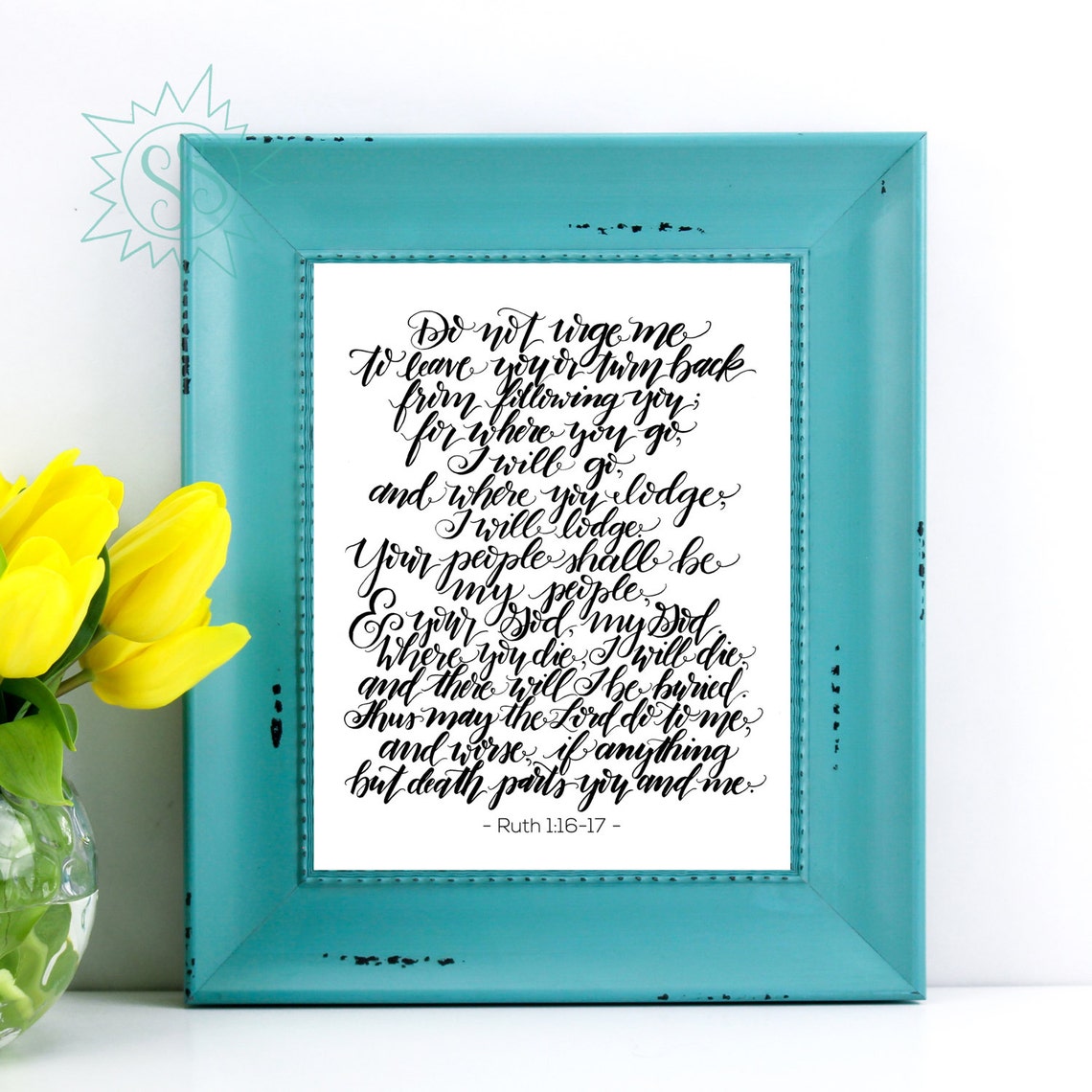 RUTH Wall Art / Where You Go I'll Go / Where You Stay Etsy