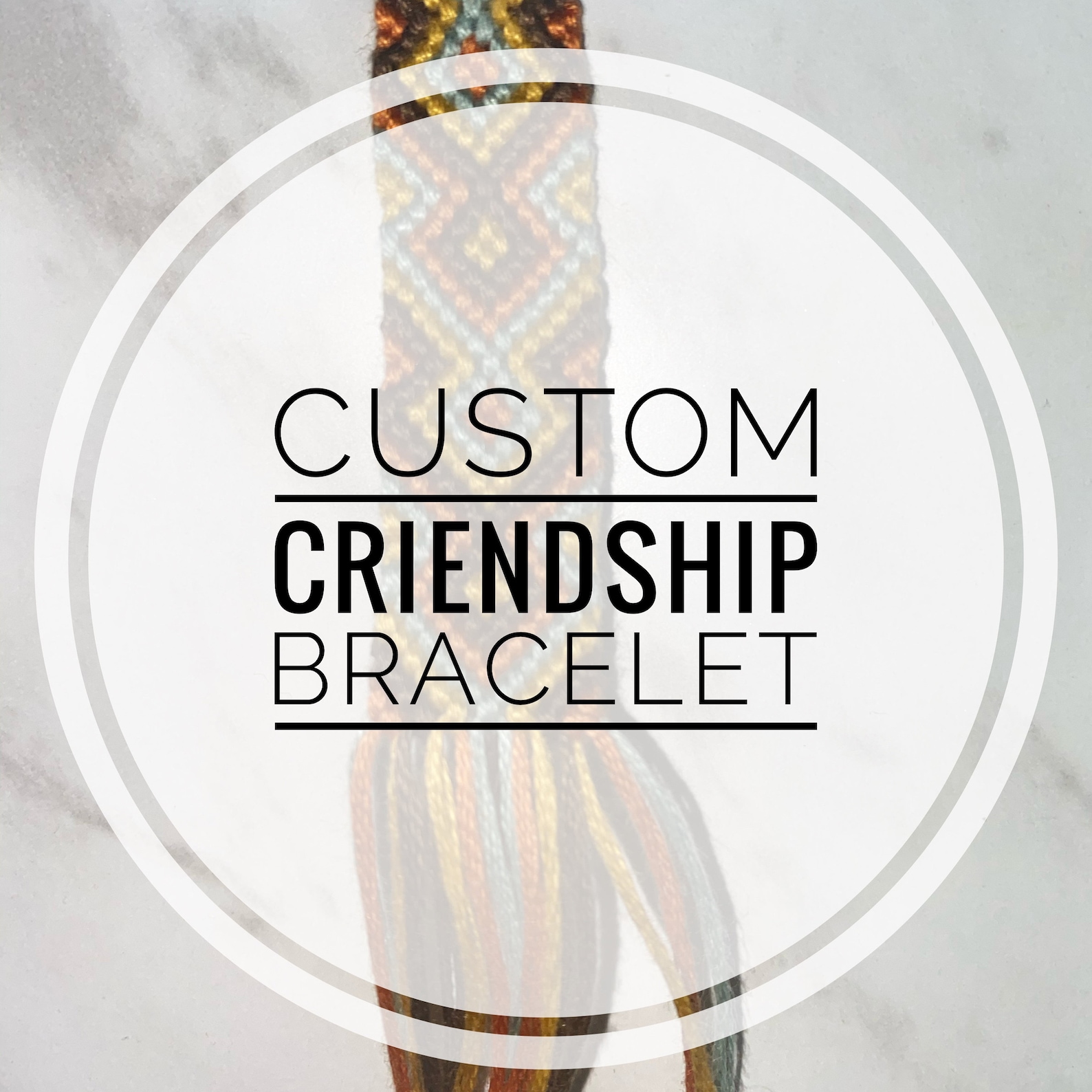 Custom Friendship Bracelet Etsy