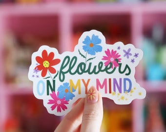 Sticker "Flowers on my mind" géant
