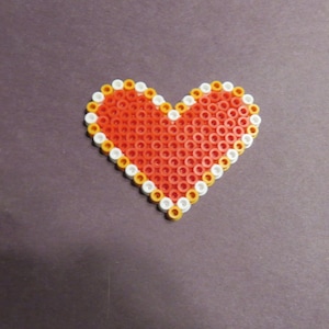 Heart Container from Zelda Perler Bead Art