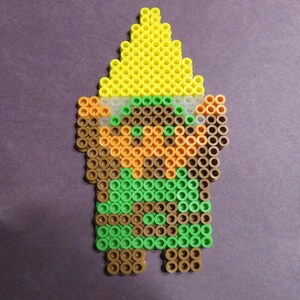 Link with the Triforce from Legend of Zelda Perler Bead Art