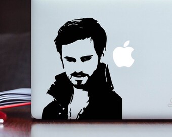 Captain Hook Decal from Once Upon a Time | Hook Laptop Sticker | OUAT Car Decal | Pirate Baelfire Killian Jones | Christmas Stocking Stuffer