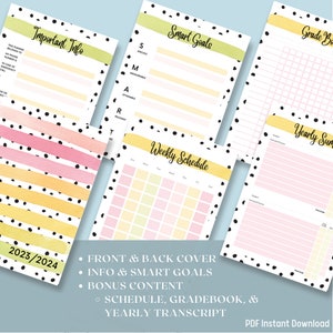 2023/2024 Homeschool Planner Instant Download Splash of Colors Bild 4