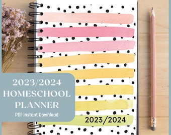 2023/2024 Homeschool Planner - Instant Download - Splash of Colors