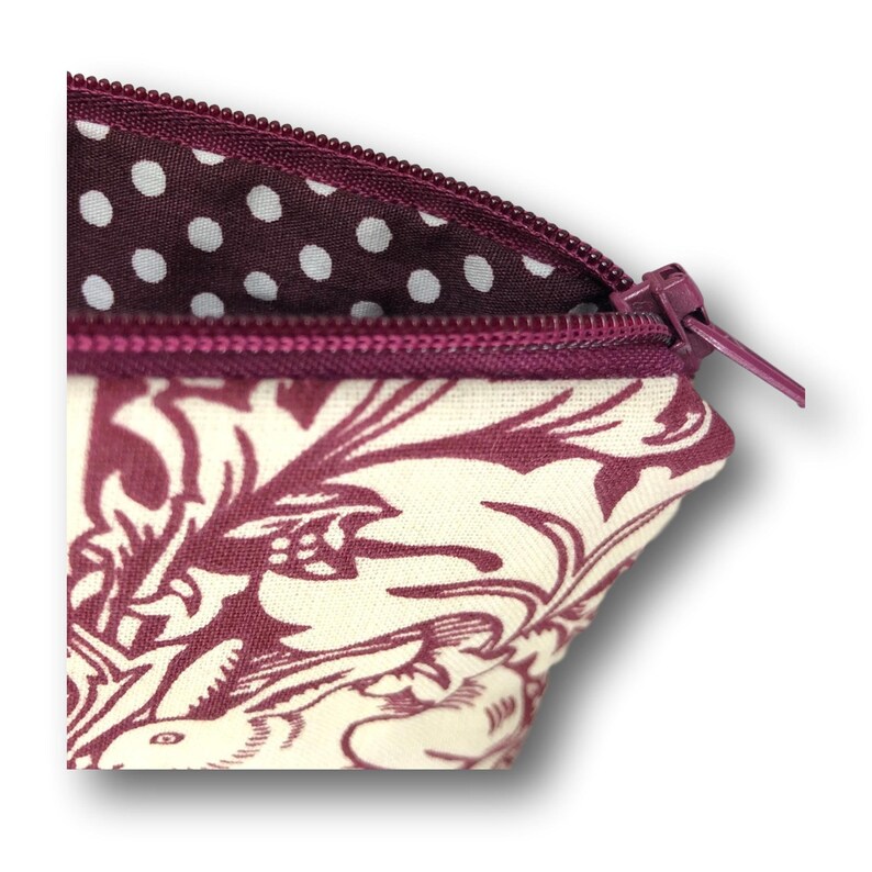 William Morris purse /& mirror set Brother Rabbit wine red Brer Rabbit