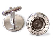 Camera Lens Cuff Links Cufflinks Round Glass Hand made Cuff Links  photographer's gift