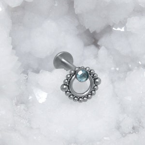 Lippenpiercing - Innengefädelter Medusa Schmuck - Chirurgenstahl 316L Monroe Labret - Philtrum Flat Back Stud - Piercing Schmuck