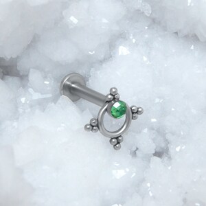 Lip Labret - Labret Piercing Schmuck Chirurgenstahl - Medusa Flat Back Ohrstecker - Monroe Piercing CZ - Philtrum Piercing Schmuck