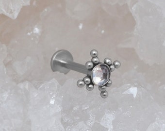 1 Pz Acciaio Al Tanio Arcobaleno Zircone Stella Orecchino A Bottone Per Le Donne Cristallo Ve Tragus Cartilagine Piercing Bellissimi Gioielli Estivi