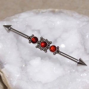 Surgical Steel Industrial Jewelry, Industrial Barbell, Industrial Earring, Scaffold Piercing, 14g Barbell, Steel Bar Piercing