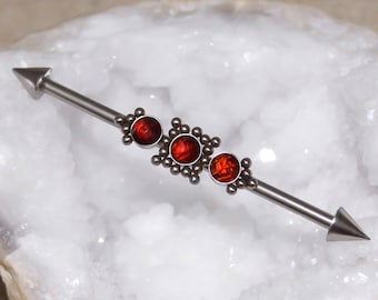 Surgical Steel Industrial Jewelry, Industrial Barbell, Industrial Earring, Scaffold Piercing, 14g Barbell, Steel Bar Piercing
