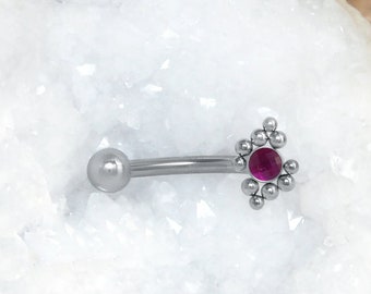 Bijoux piercing sourcils - Bijoux haltères incurvés pour sourcils en acier chirurgical - Anneau pour sourcils - Piercing tour - Boucle d'oreille cartilage - Bijoux de corps