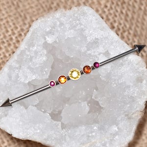 Industrial Barbell, Industrial Piercing, Upper Ear Earring, Scaffold Jewelry, 14g Barbell, Surgical Steel Cartilage Piercing