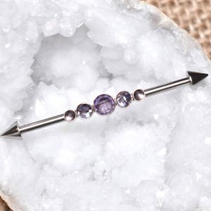 Industrial barbell chirurgisch staal, industriële piercing, steigersieraden, bovenooroorbel, 14 g barbell, stalen staafpiercing