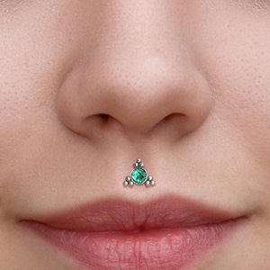 Lip Labret - Labret Piercing Schmuck Chirurgenstahl - Medusa Flat Back Ohrstecker - Monroe Piercing CZ - Philtrum Piercing Schmuck